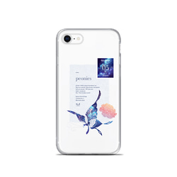 青藍 - 和風 ステッカー iPhone クリアケース/ハード or ソフト【iPhone15シリーズも対応可能】 8枚目の画像