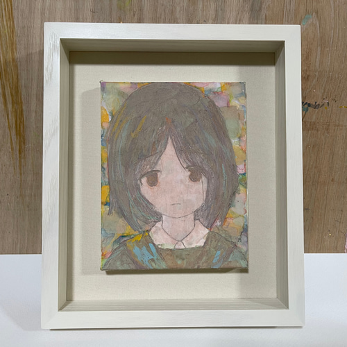 手作り絵画 リミットブルー 絵画 アート イラスト 絵画 「いつか帰りたい風景
