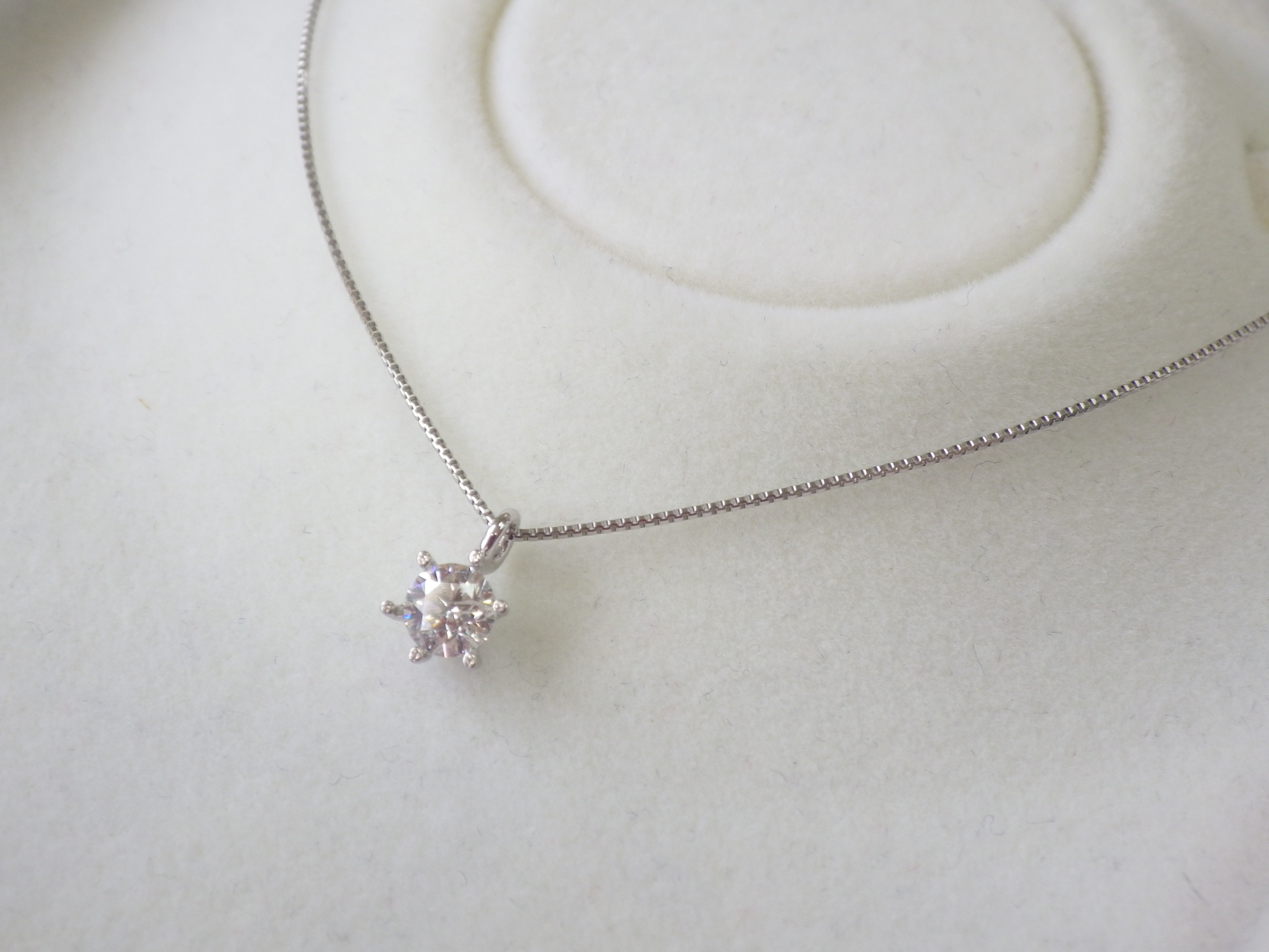 Pt900　プチネックレス　ダイヤ０．３ｃｔ