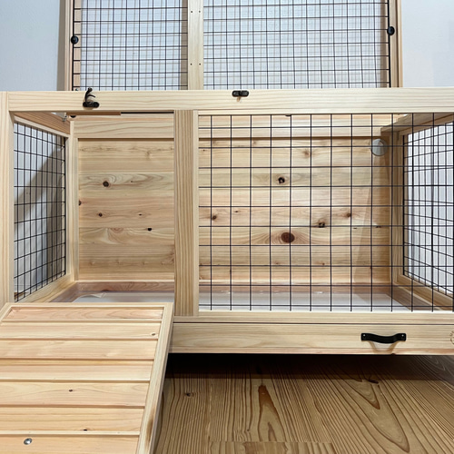 木製ケージ ウサギ小屋 ネコの家 ペット小屋 サークル 動物 フェレット