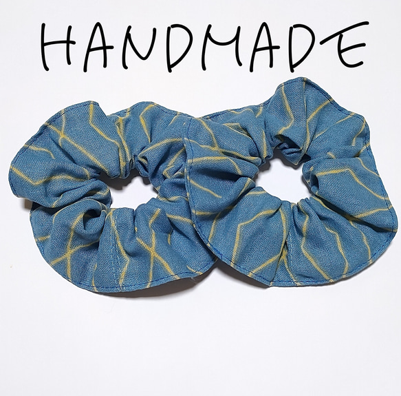 ☆涼☆シュシュ☆ハンドメイド☆ 花柄 シュシュ シュシュ ハンドメイド（ハンドメイド ♡シュシュ