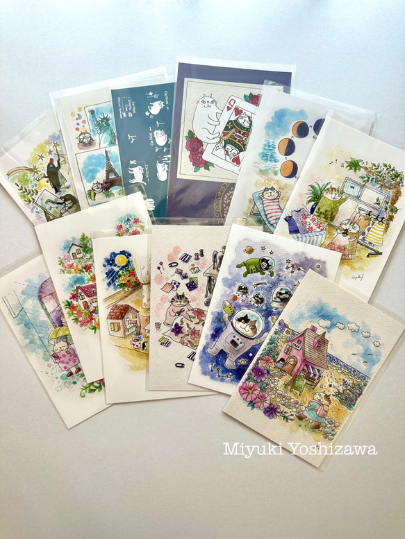 吉沢深雪イラストポストカードセット・12柄入り 2枚目の画像