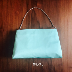 ＊Handbag ✳︎ハンドバッグ✳︎西陣✳︎パーティ✳︎ミントカラー✳︎ビタミンカラー✳︎ 5枚目の画像