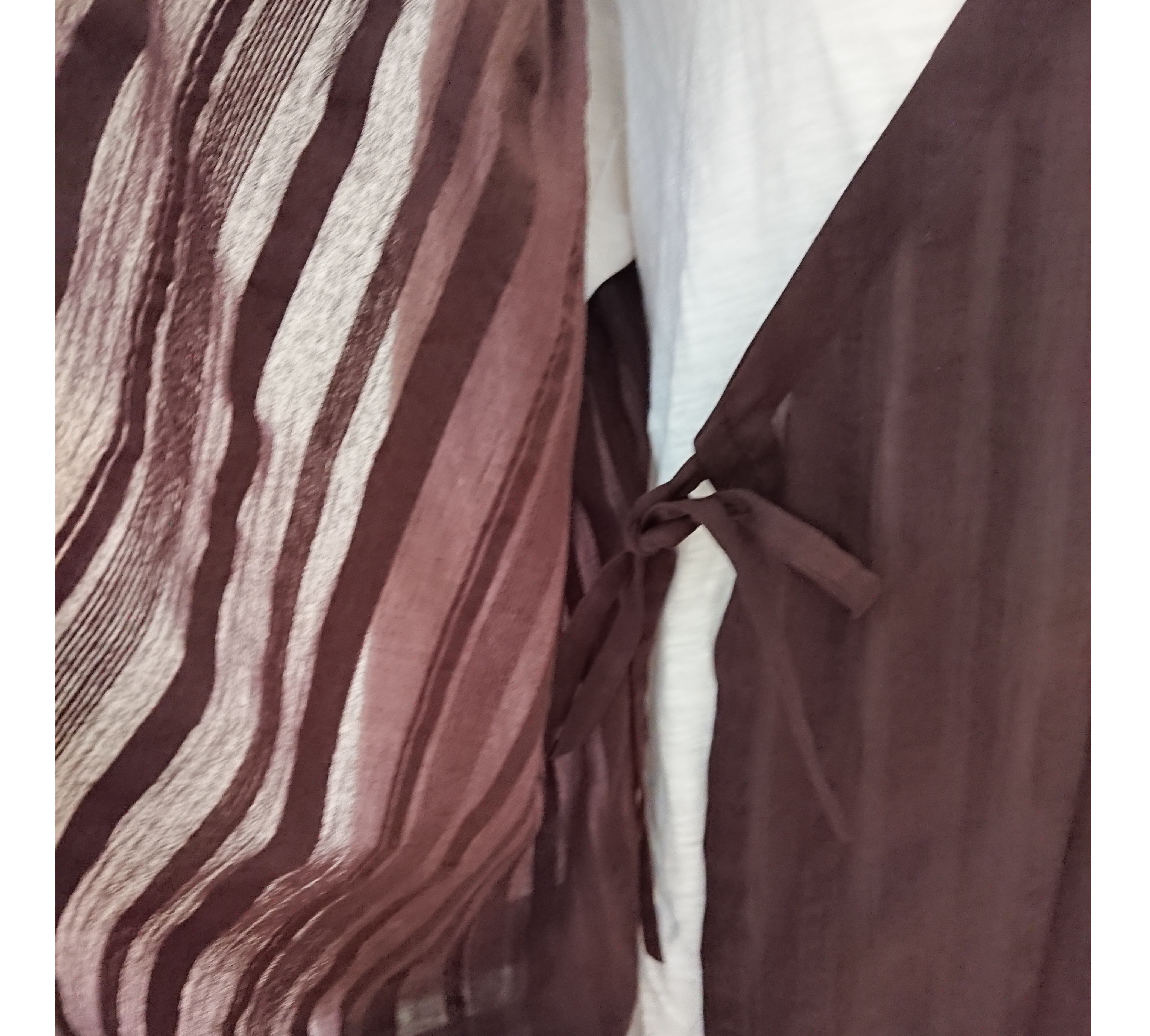 【40%off SALE】2WAYコットンサッカーストライプカシュクールワンピース