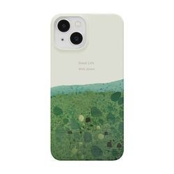 抽象デザイン スマホケース 全面印刷 iPhone 各シリーズ対応 グリーン 2枚目の画像