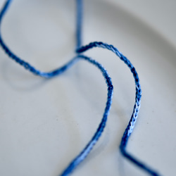 [草木染め -藍染め-]【即納】蝶々結びのネックレス（藍色） 5枚目の画像