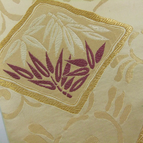 16)1638】194cm/菱形笹文/テーブルランナー・タペストリー/帯リメイク