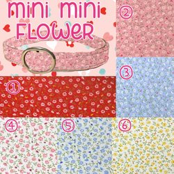 40600 mini mini flower＊迷子札付＊フルオーダーの軽い首輪 1枚目の画像