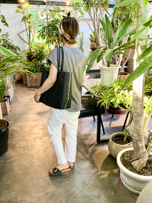 メルカドバッグ・L / BLACK×SILVER かごバッグ STYLE BIRD 通販 メルカドバッグ・L / BLACK×SILVER かごバッグ STYLE BIRD 通販
