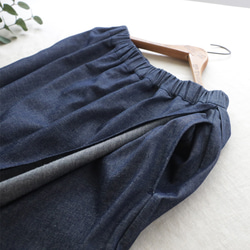 ＊初夏ＳＡＬＥ　　８５ｃｍ　ラップ 巻き スカート＆パンツ　甘織デニム　ナロースカートR18 7枚目の画像