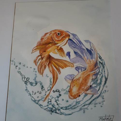 水彩画 金魚 絵画 makochin 通販 16267483|Creema(クリーマ) 水彩画 金魚 絵画 makochin 通販 16267483|Creema(クリーマ)