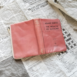 【革製サイフ】ANTIQE-BOOK-WALLET・【ＲＥＤ】 2枚目の画像