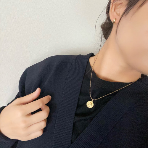 水濡れOK 錆びない コインネックレス サージカルステンレス 金属