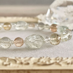 【アメトリン】紫と黄金が溶け合う透明感 天然石 ブレスレット アメトリン】紫と黄金が溶け合う透明感 天然石 ブレスレット