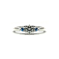 【婚約指輪】エンゲージリング セットリング ダイヤモンド モアサナイト モアッサナイト 上品 プロポーズ シリーズ008 1枚目の画像