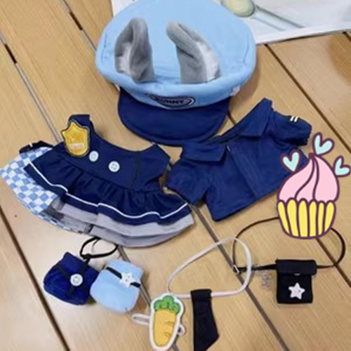 15/20cm着せ替えぬいぐるみ服 ジュディとニックセット 2種類 兎