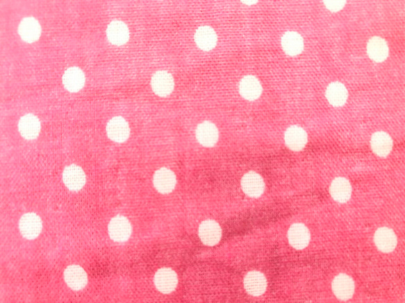 ノーブラOK　ダブルガーゼ　綿100　ピンク系 水玉　フリーサイズ　チュニック　　　コーラルピンク 10枚目の画像