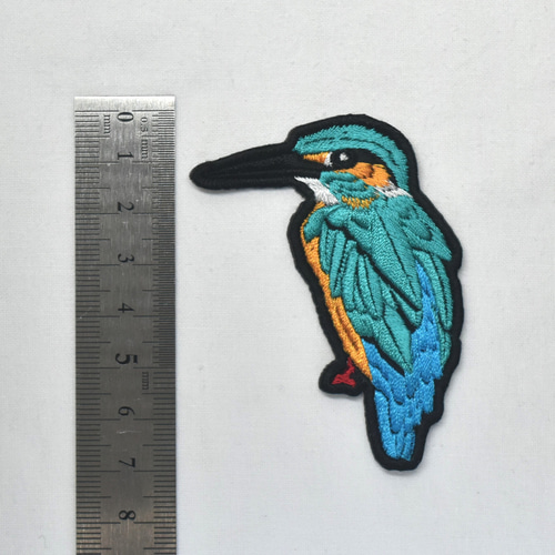 刺繍 壁飾り 絵画 アヤメ カワセミ カワセミ 刺繍ワッペン アップリケ シール可 ワッペン