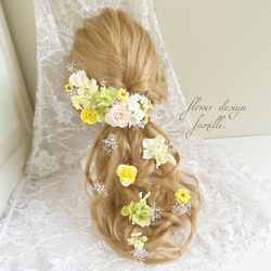 ラプンツェルハーフアップ髪飾り♡紫の通販 by ❀mi❀flower