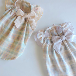 ギャザースモック　犬服　ハンドメイド ギャザースモック＊犬服ハンドメイド＊SS〜L＊techichi ペット服