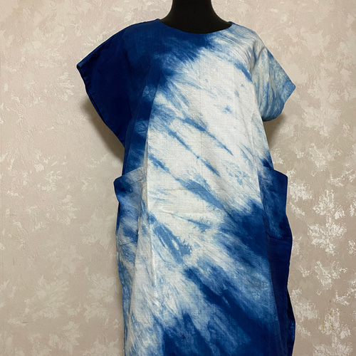 藍染めチュニック(絞り染め) チュニック GOODWAY 通販｜Creema  