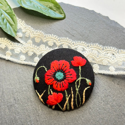 刺繡 ブローチ ハンドメイド BR002 1枚目の画像