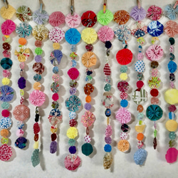 ヨーヨーキルト 小花柄 小花柄でヨーヨーキルトコースター① | MILK COCOAの編んだり