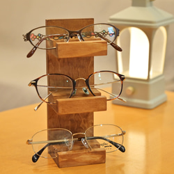 メガネスタンド　眼鏡　サングラス　ディスプレイ　ホルダー　収納　手作り 1枚目の画像