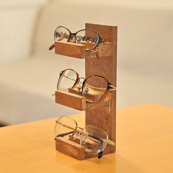 メガネスタンド　眼鏡　サングラス　ディスプレイ　ホルダー　収納　手作り 10枚目の画像
