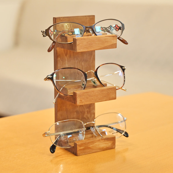 メガネスタンド　眼鏡　サングラス　ディスプレイ　ホルダー　収納　手作り 8枚目の画像