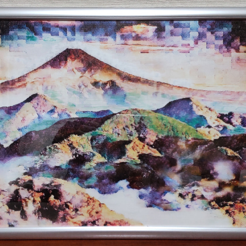 精霊の営み ／ 御射鹿池 リフレクション 森 水 光 自然 朝日 A3サイズ