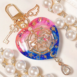 専用◆ハートシェイカー シャカシャカキーホルダー レジン 魔法少女 アニマル 猫 魔法少女マジカルプリンセス◇ハートシェイカー シャカシャカ
