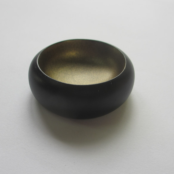 真鍮の匙と小さな硯石の水盂（水鉢） 3枚目の画像
