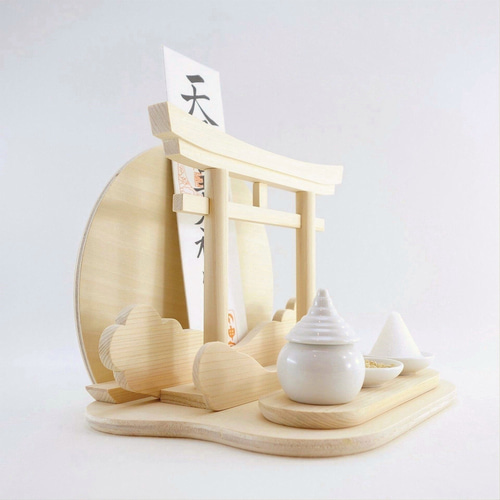 神棚《あまくも》神具3点セット 壁掛け可 極小 神棚 モダン