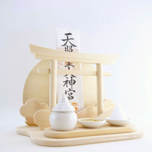 神棚《あまくも》神具3点セット 壁掛け可 極小 神棚 モダン