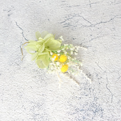 【一点限定】本物のお花のアクセサリー ピアス イヤリング プリザーブドフラワー ウェディング ナチュラル イエロー 10枚目の画像