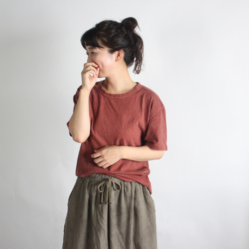 草木染め 吊り編み天竺Tシャツ 〔5colors〕藍染め/草木染め Tシャツ