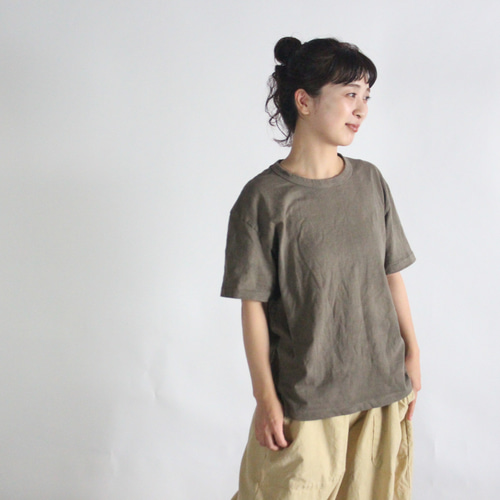 45R 天竺コットンTシャツ　草木染め　日本製 45R 天竺コットンTシャツ 草木染め 日本製