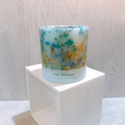 Botanical flower candle(染めかすみ草) LEDティーライトキャンドル付き 送料無料 2枚目の画像