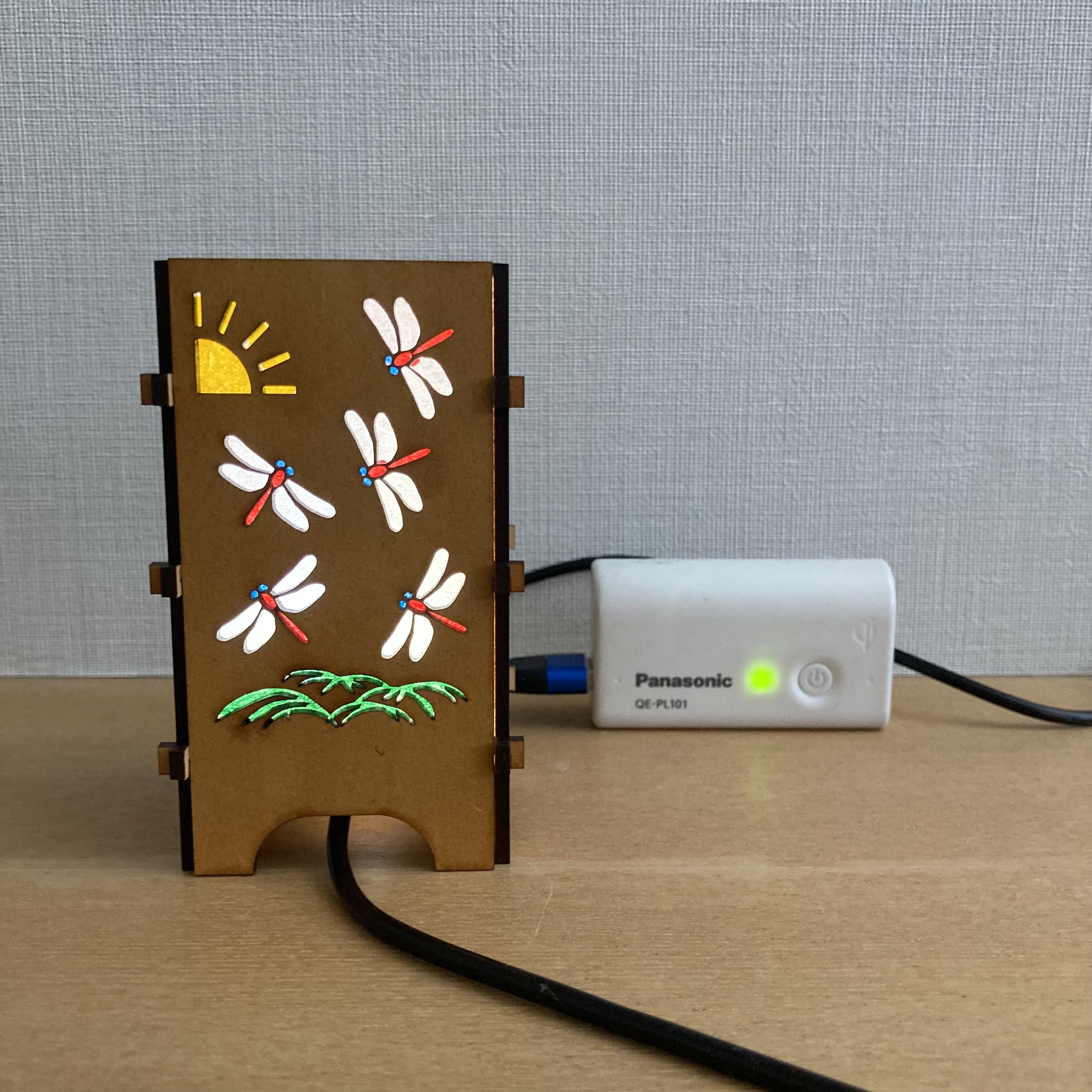 金魚とトンボの灯り　USB接続にて優しい明かり