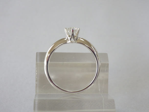 婚約指輪　Pt900　６本爪ダイヤリング(tei)　約０．３ct 3枚目の画像