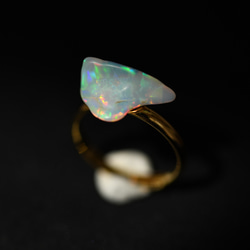 [012 蛋白石節 2023] 蛋白石礦物寶石小指戒指天然石材配件 第2張的照片