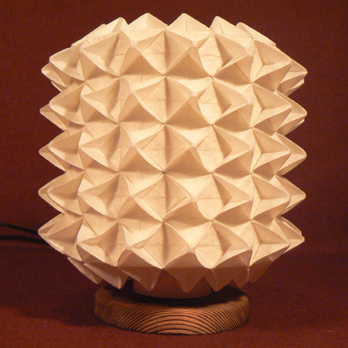 和紙の手作りランプシェード 美濃和紙使用 [折] 3-1 どこにもない癒し