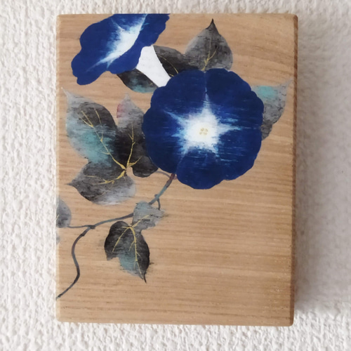晴れやかブルー2024】「あさがおの窓」朝顔 夏 絵画 工芸品