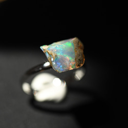 【019 Opal Fest 2023】 オパール 鉱物原石 フリーサイズ リング 指輪 天然石 アクセサリー 3枚目の画像