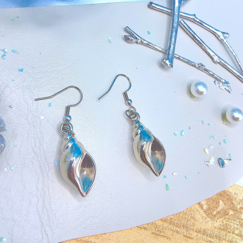 期間限定◇Stephan Lea◇アレルギー対応〜シルバー巻貝ピアス