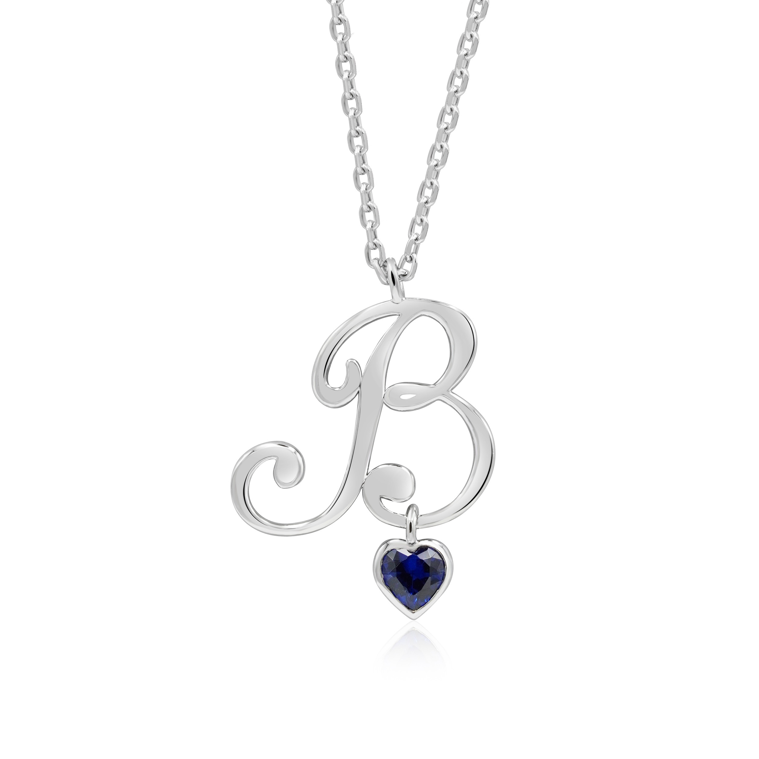 イニシャルとお守り石のネックレス P61W208（4週間発送）