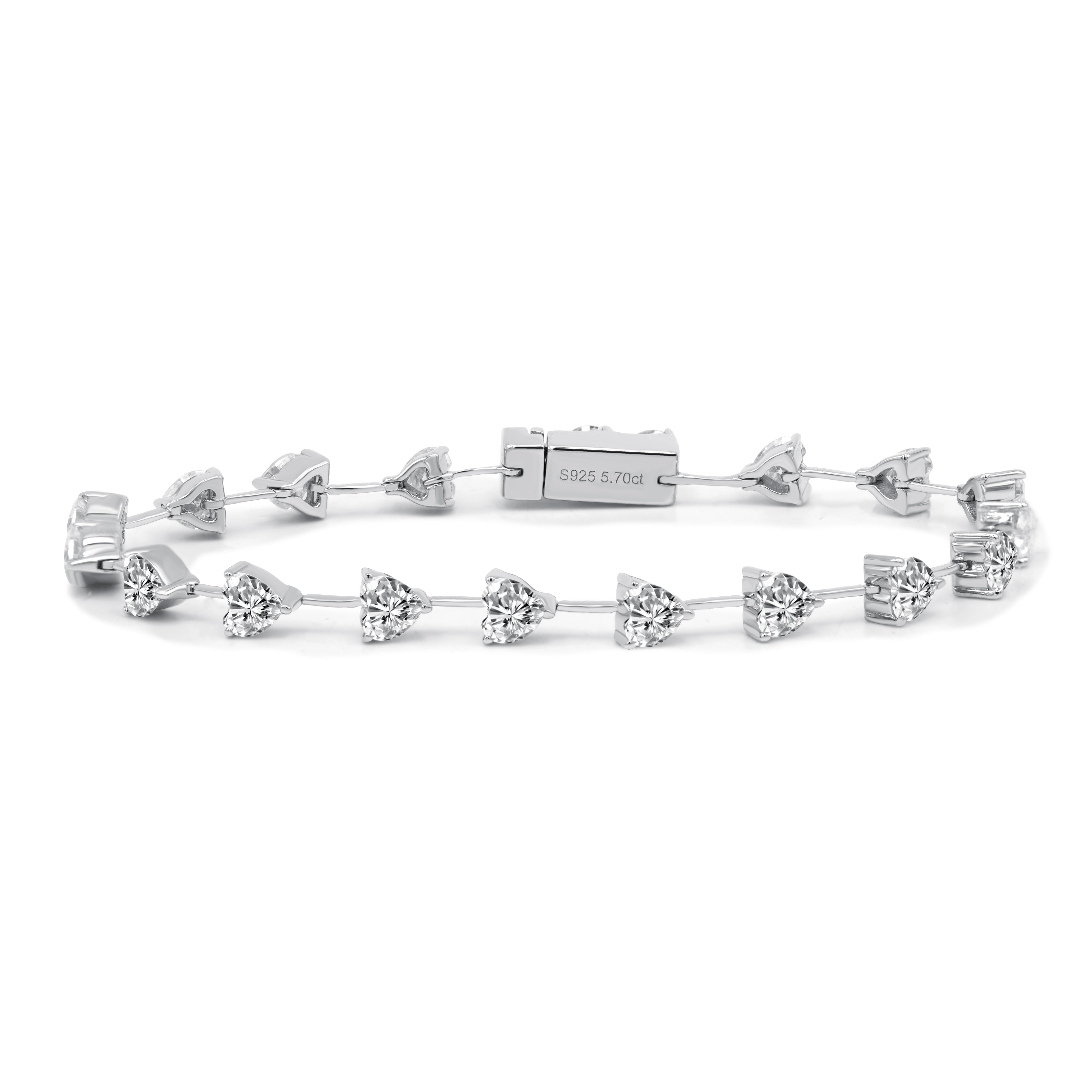 ハートテニスブレスレット X138W717（4週間発送）