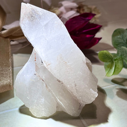タントリックツイン✨　ヒマラヤ　マニカラン産　ピンク水晶 原石　クラスター