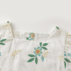 コットン刺繍ガールズ女の子半袖ワンピース100cm 15枚目の画像
